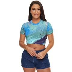 Fraction Space 2 Side Button Cropped Tee