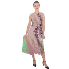 Fraction Space 1 Midi Tie-back Chiffon Dress by PatternFactory