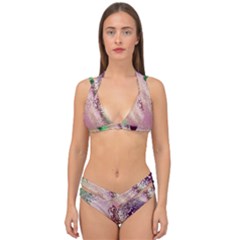 Fraction Space 1 Double Strap Halter Bikini Set by PatternFactory