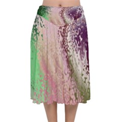 Fraction Space 1 Velvet Flared Midi Skirt by PatternFactory