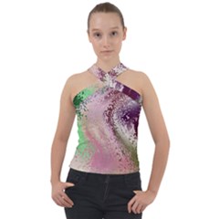 Fraction Space 1 Cross Neck Velour Top by PatternFactory