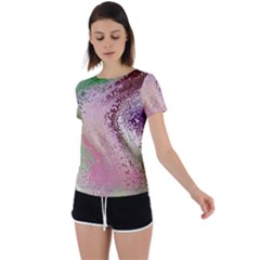 Fraction Space 1 Back Circle Cutout Sports Tee by PatternFactory