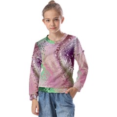 Fraction Space 1 Kids  Long Sleeve Tee With Frill 