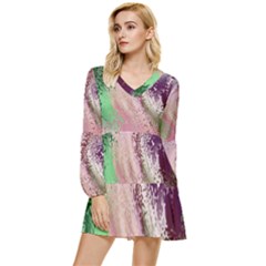 Fraction Space 1 Tiered Long Sleeve Mini Dress