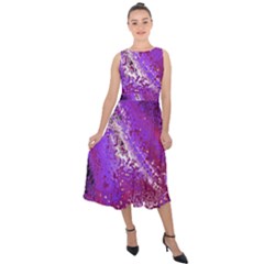 Fraction Space 4 Midi Tie-back Chiffon Dress by PatternFactory