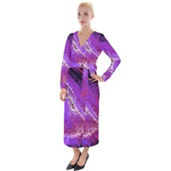 Fraction Space 4 Velvet Maxi Wrap Dress by PatternFactory