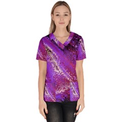 Fraction Space 4 Women s V-neck Scrub Top by PatternFactory