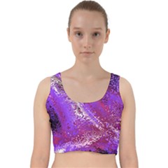 Fraction Space 4 Velvet Racer Back Crop Top by PatternFactory