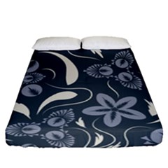 Folk Flowers Pattern  Fitted Sheet (queen Size) by Eskimos