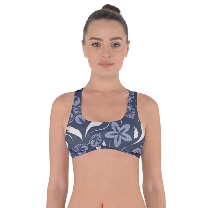 Folk flowers pattern  Got No Strings Sports Bra