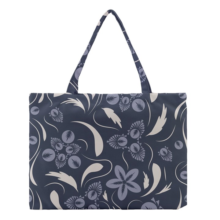 Folk flowers pattern  Medium Tote Bag