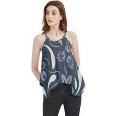 Folk Flowers Pattern  Flowy Camisole Tank Top