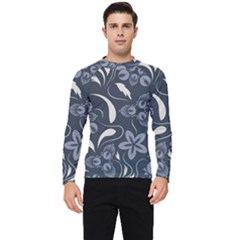 Folk Flowers Pattern  Men s Long Sleeve Rash Guard