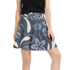 Folk Flowers Pattern  Waistband Skirt by Eskimos