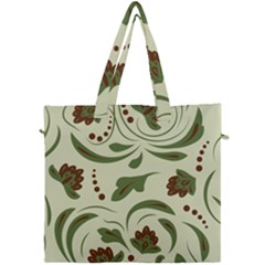 Folk Flowers Pattern  Canvas Travel Bag by Eskimos