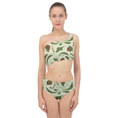 Folk Flowers Pattern  Spliced Up Two Piece Swimsuit by Eskimos