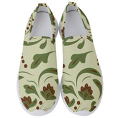 Folk Flowers Pattern  Men s Slip On Sneakers by Eskimos