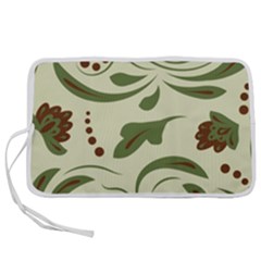 Folk Flowers Pattern  Pen Storage Case (m) by Eskimos