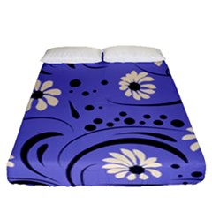 Folk Flowers Pattern  Fitted Sheet (queen Size) by Eskimos