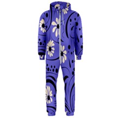 Folk Flowers Pattern  Hooded Jumpsuit (men) 