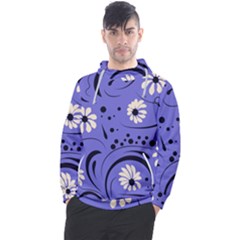 Folk Flowers Pattern  Men s Pullover Hoodie by Eskimos