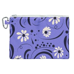 Folk Flowers Pattern  Canvas Cosmetic Bag (xl) by Eskimos