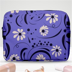 Folk Flowers Pattern  Make Up Pouch (large) by Eskimos