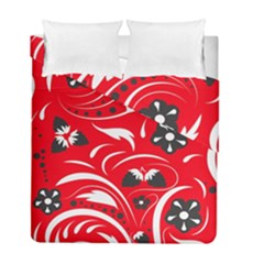 Folk Flowers Pattern  Duvet Cover Double Side (full/ Double Size) by Eskimos