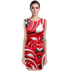 Folk Flowers Pattern  Classic Sleeveless Midi Dress by Eskimos