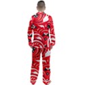 Folk flowers pattern  Men s Long Sleeve Satin Pajamas Set View2