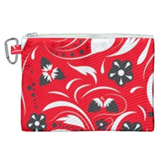 Folk Flowers Pattern  Canvas Cosmetic Bag (xl) by Eskimos