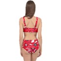 Folk flowers pattern  Cage Up Bikini Set View2