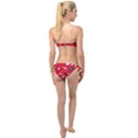 Folk flowers pattern  Twist Bandeau Bikini Set View2