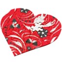 Folk flowers pattern  Wooden Puzzle Heart View2