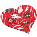 Folk flowers pattern  Wooden Puzzle Heart View3