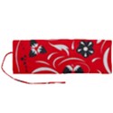 Folk flowers pattern  Roll Up Canvas Pencil Holder (M) View1