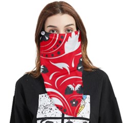 Folk Flowers Pattern  Face Covering Bandana (triangle)