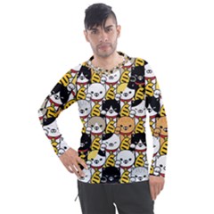 Cat-seamless-pattern-lucky-cat-japan-maneki-neko-vector-kitten-calico-pet-scarf-isolated-repeat-back Men s Pique Long Sleeve Tee