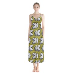 Memphis-seamless4-[converted5]redbubble8192 Button Up Chiffon Maxi Dress by elchino