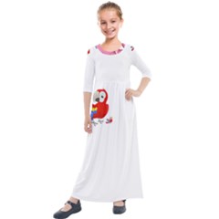 Untitled Design (5) Photo 1607517624237 Kids  Quarter Sleeve Maxi Dress by Basab896