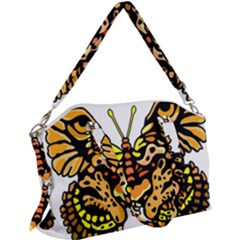 Bigcat Butterfly Canvas Crossbody Bag by IIPhotographyAndDesigns