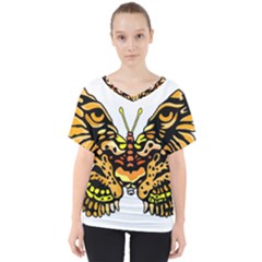 Bigcat Butterfly V-neck Dolman Drape Top by IIPhotographyAndDesigns