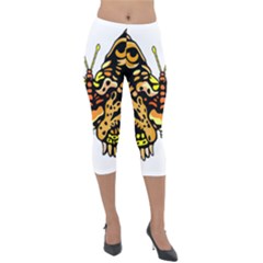 Bigcat Butterfly Lightweight Velour Capri Leggings  by IIPhotographyAndDesigns