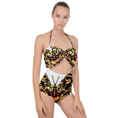 Bigcat Butterfly Scallop Top Cut Out Swimsuit by IIPhotographyAndDesigns