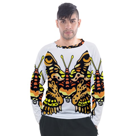 Bigcat Butterfly Men s Long Sleeve Raglan Tee by IIPhotographyAndDesigns