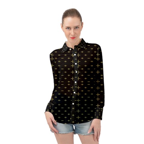 Spiro Long Sleeve Chiffon Shirt by Sparkle