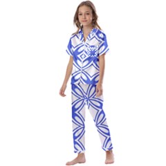 Pattern 6-21-4c Kids  Satin Short Sleeve Pajamas Set