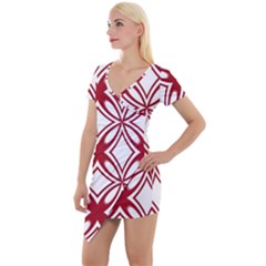 Pattern 6-21-4b Short Sleeve Asymmetric Mini Dress