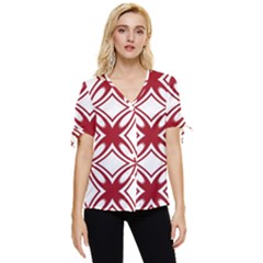 Pattern 6-21-4b Bow Sleeve Button Up Top