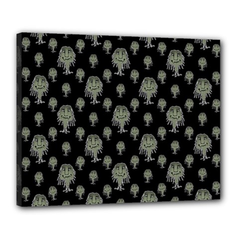 Funny Monsters Motif Drawing Pattern Canvas 20  X 16  (stretched) by dflcprintsclothing